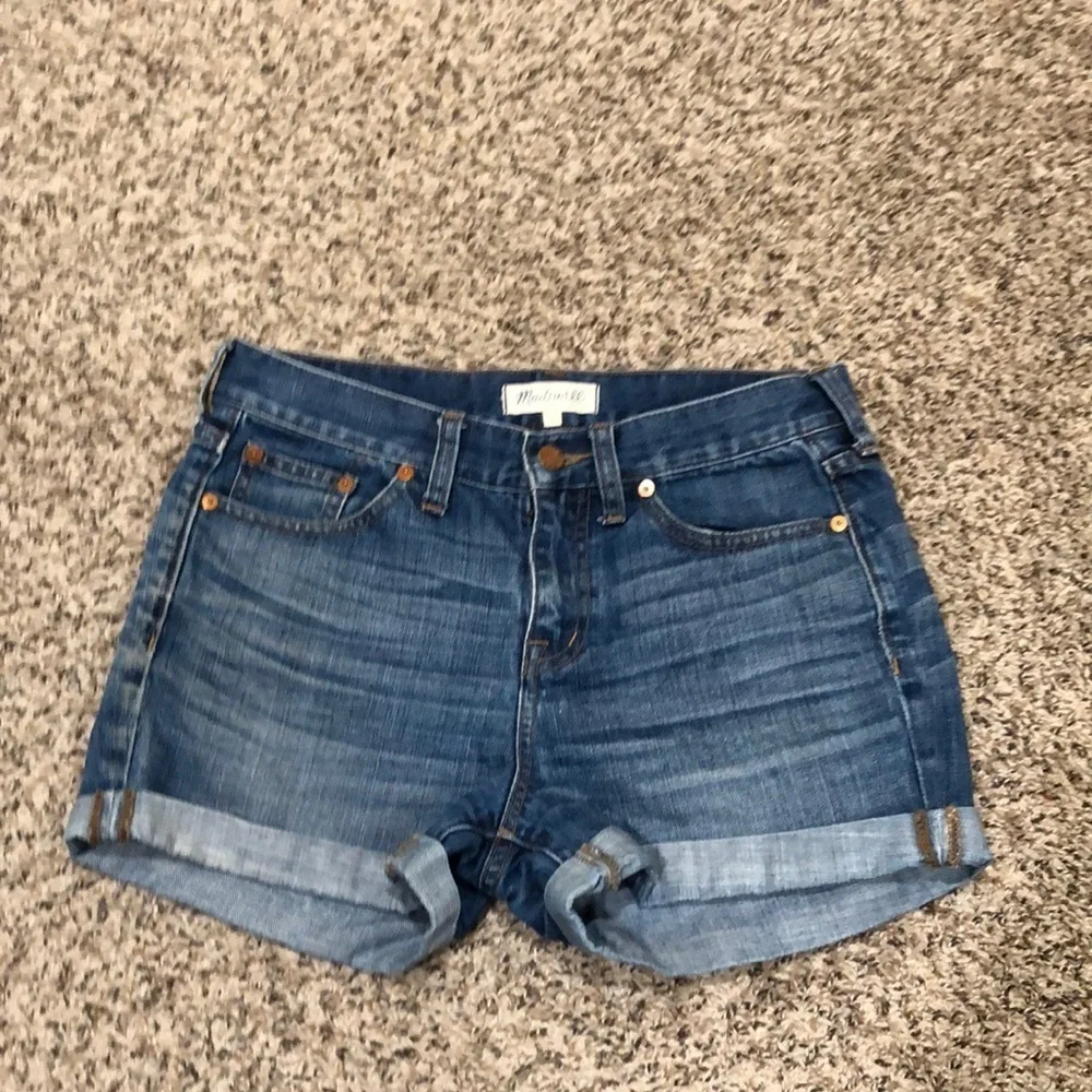 Madewell High Rise Shorts Size 26 Glenoaks Dark Blue Denim